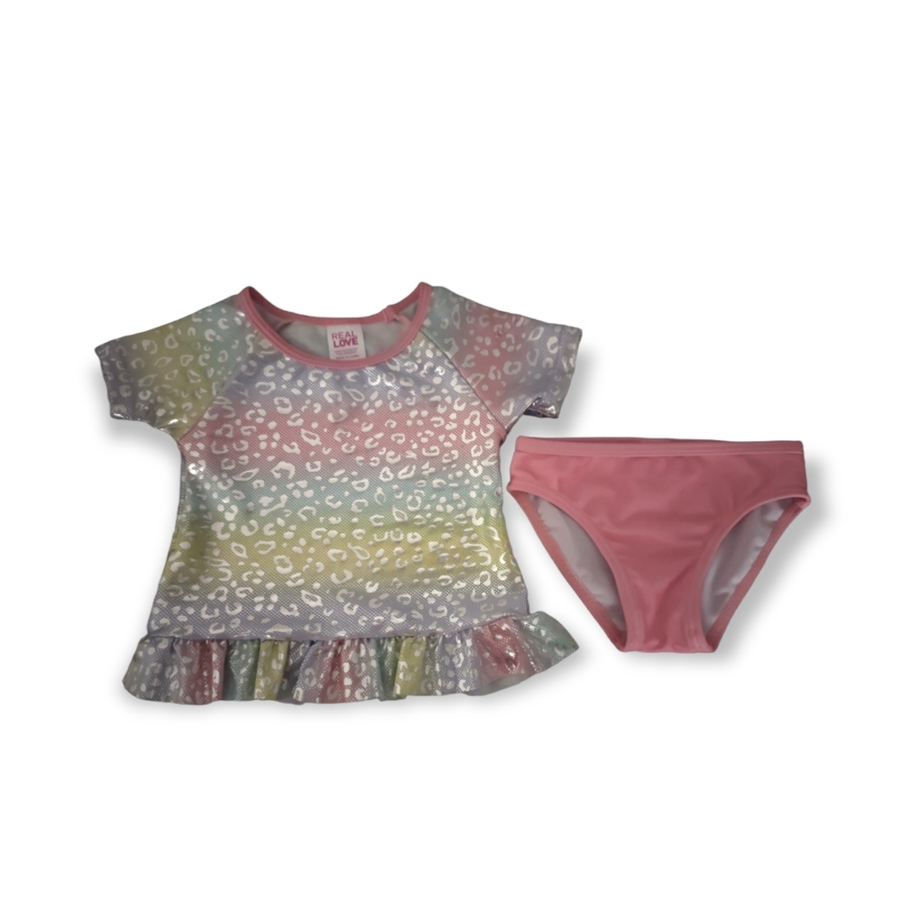 Baby Girls Rainbow Swimsuit Size 12M